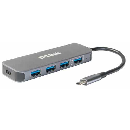 USB-хаб D-Link DUB-2340/A1A, grey d link dub h7 e1a концентратор с 7 портами usb 2 0 1 порт с поддержкой режима быстрой зарядки