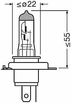 Лампа OSRAM H4 12V 60/55W P43t 3900K Night Breaker +200% - фото №16