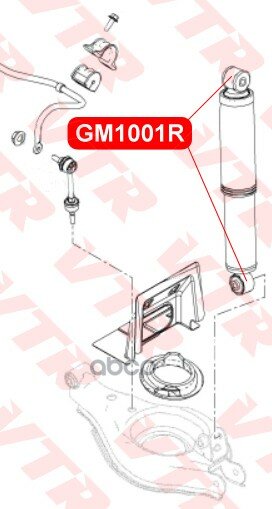 VTR сайлентблок амортизатора задней подвески GM1001R