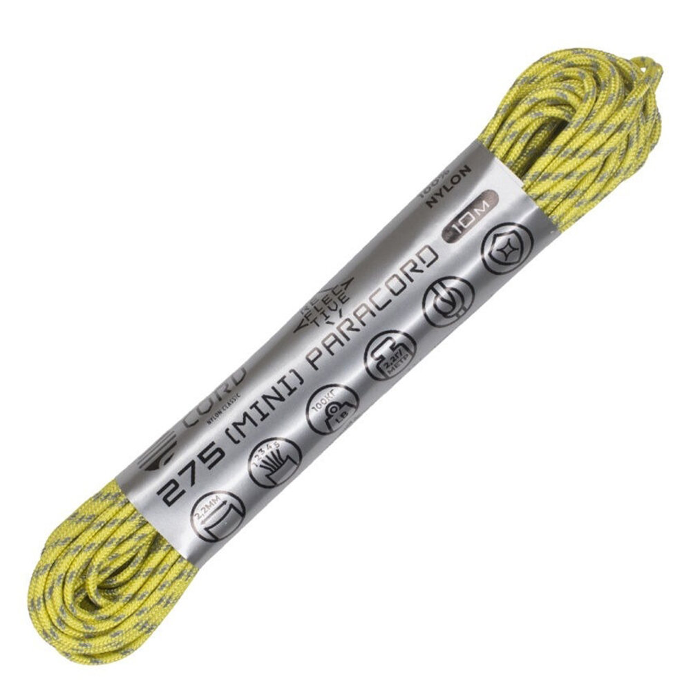 Паракорд 275 CORD 10м световозвращающий (lemon)