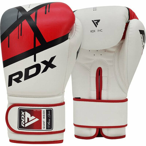Боксерские перчатки RDX F7 8oz белый/красный