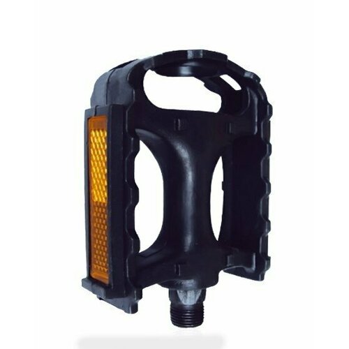 фото Педали велосипедные vinca sport, 96x85 мм, ось 9/16", пластик, черные, vp 828 black oem