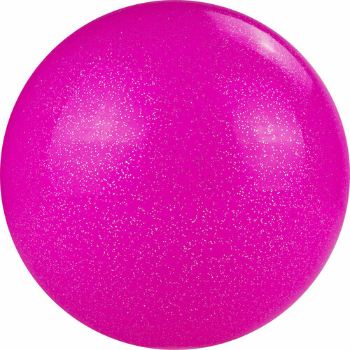 Мяч для художественной гимнастики однотонный Torres арт. AGP-15-09, диам. 15 см, ПВХ, розовый с блестками