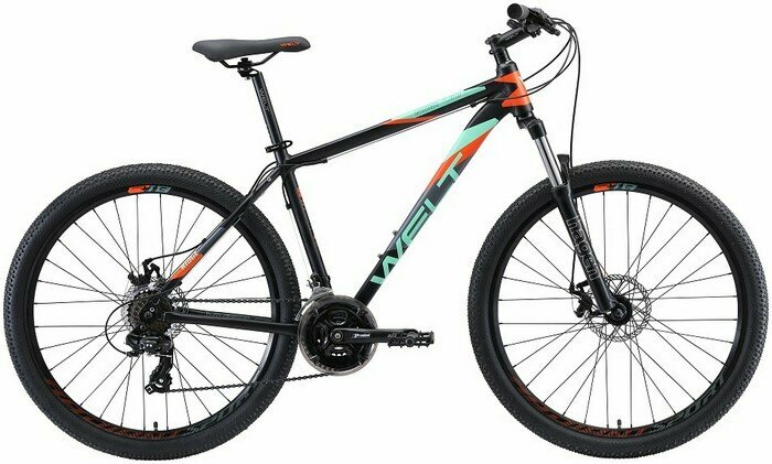 Велосипед Welt Ridge 1.0 D 27 20" matt black/orange/green (2020) 27.5"