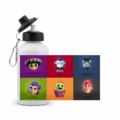 фото Спортивная бутылка бравл старс, brawl stars №1 с бойцами mewni-shop
