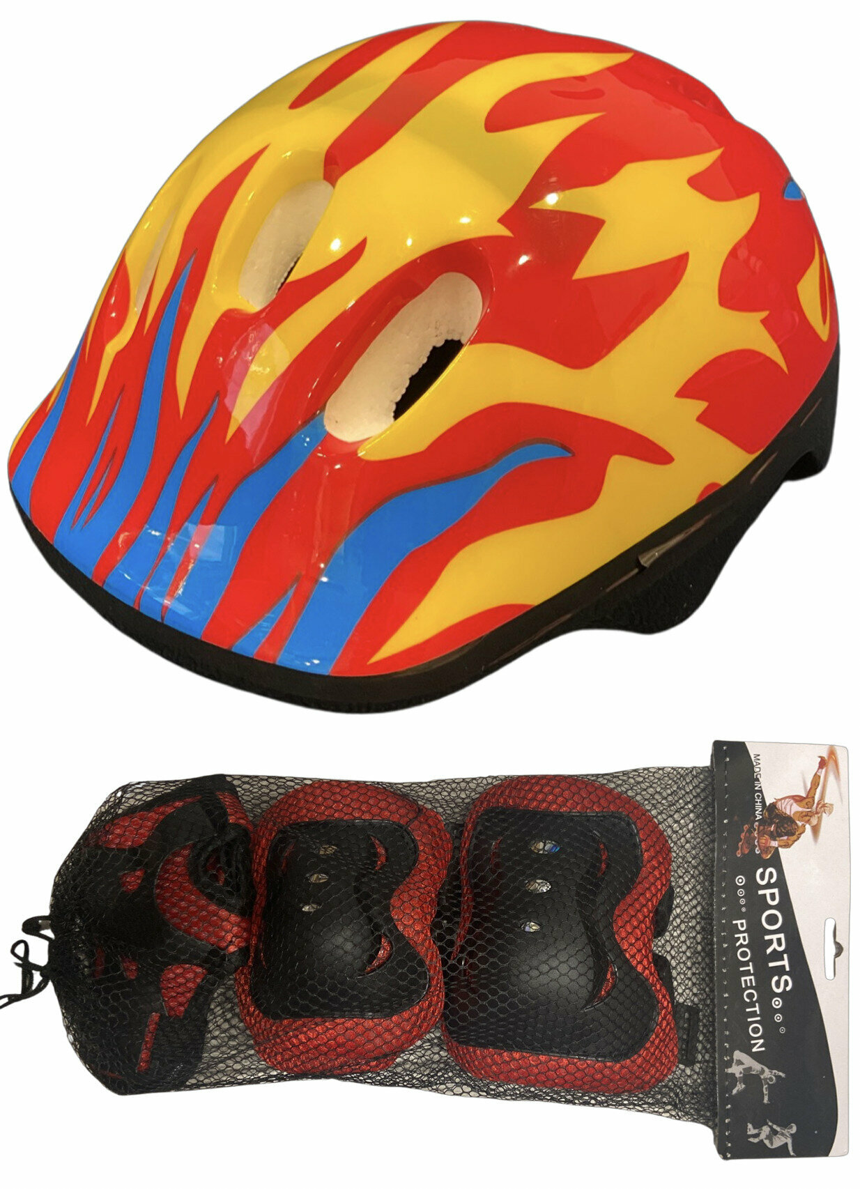 Комплект защиты для катания Ilisium Next шлем наколенники налокотники защита запястья для роликов скейта самоката