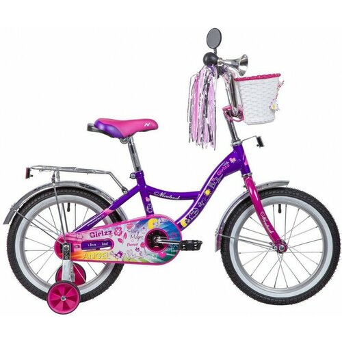 фото Велосипед 16 novatrack little girlzz фиолетовый vl23