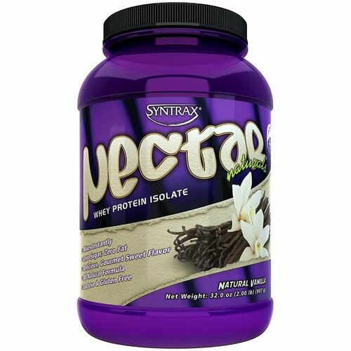 Изолят протеина SYNTRAX Nectar Naturals 907 г, Ваниль