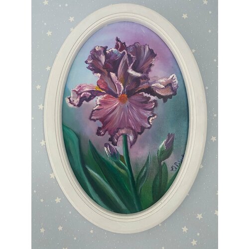 Картина ручной работы «Ирис», 30х20 см, масло, холст