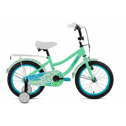 Детский велосипед Forward Funky 14, год 2023, цвет Зеленый велосипед forward funky 14 14 1 ск 2020 2021 желтый фиолетовый 1bkw1k1b1023