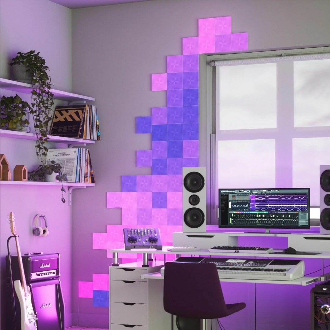 Световые панели Nanoleaf Canvas Smarter Kit, 9 панелей - фотография № 16