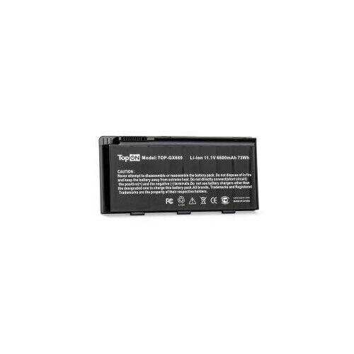 Аккумулятор для ноутбука MSI Erazer X6813, X6811, GX780, GX680, GT780, GT760, GT683, GT680, GT670, GT663, GT660 Series 6600мАч 11.1V TopON TOP-GX660 - фото №6