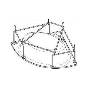 Монтажный комплект Santek Карибы 140х140 см, каркас, слив перелив, крепления (1WH112430)