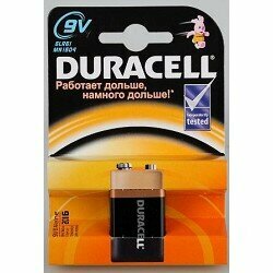 Duracell Батарейки 6LR61-1BL 6LF22 9V 1 шт. в уп-ке алкалиновые, крона MN1604 6LP3146 MN1604