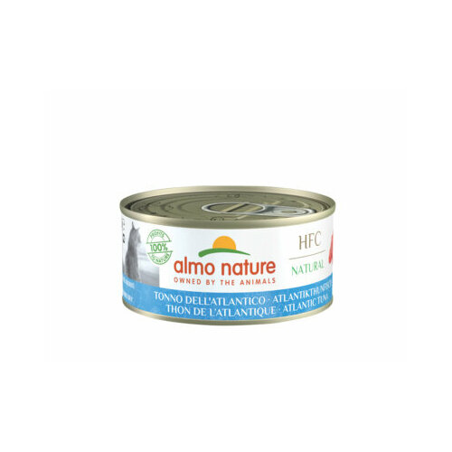 Almo Nature консервы Консервы для кошек с Атлантическим Тунцом (Natural - Atlantic Tuna) 5125H 0,15 кг 52098 (6 шт)