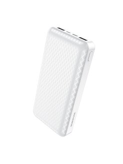 Внешний АКБ BOROFONE BJ3 Minimalist 10000mAh, 2хUSB, 2A, LED, Li-Pol (белый)