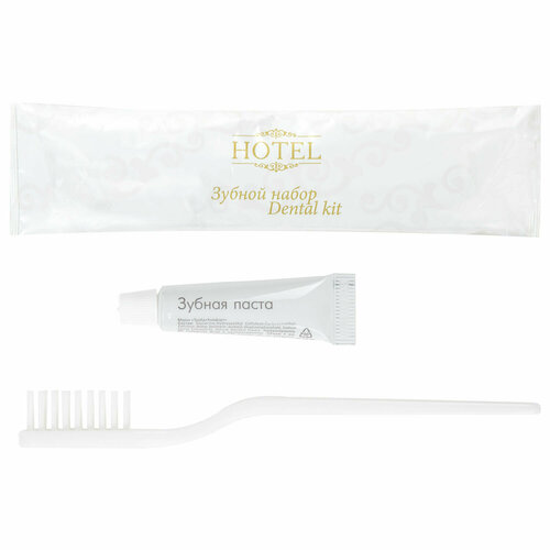 Зубной набор комплект 300 шт HOTEL зубная щётка зубная паста 4 г саше флоупак 6687₽