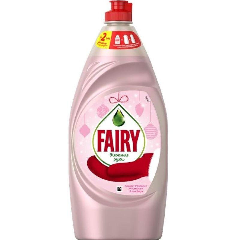 Fairy Средство для мытья посуды Нежные руки Розовый Жасмин и Алоэ Вера, 0.9 л