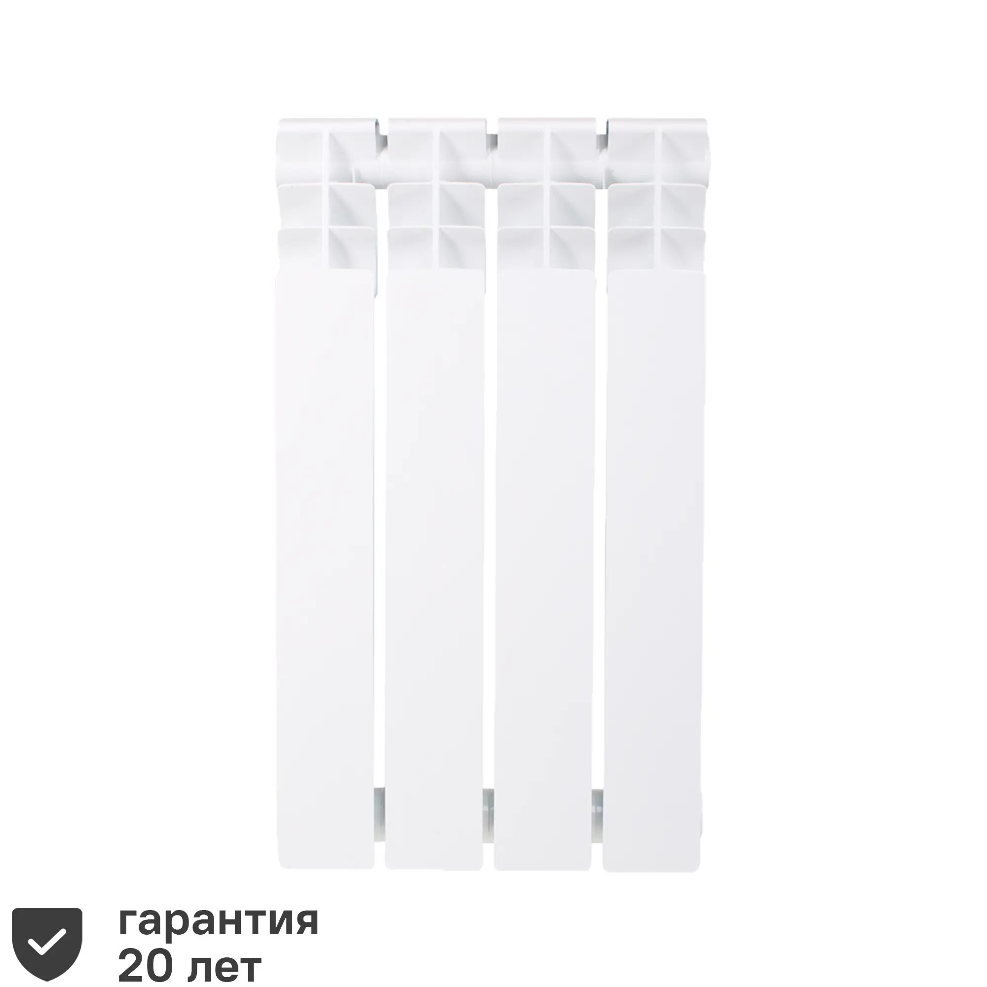 фото Радиатор Equation 500/80 4 секции боковое подключение биметалл белый