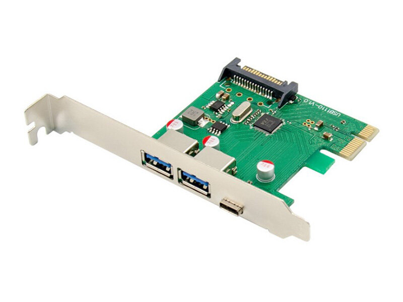 Контроллер USB 31 GEMBIRD SPCR-03 в разъем PCI-e 2xUSB-A + 1xType-C