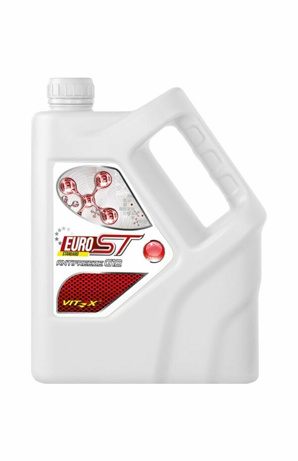Жидкость охлаждающая низкозамерзающая antifreeze vitex g12 euro st standard (красный) 5л