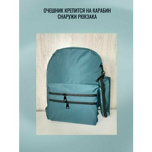 фото Рюкзак универсальный водонепроницаемый с очечником/пеналом зеленый нет бренда
