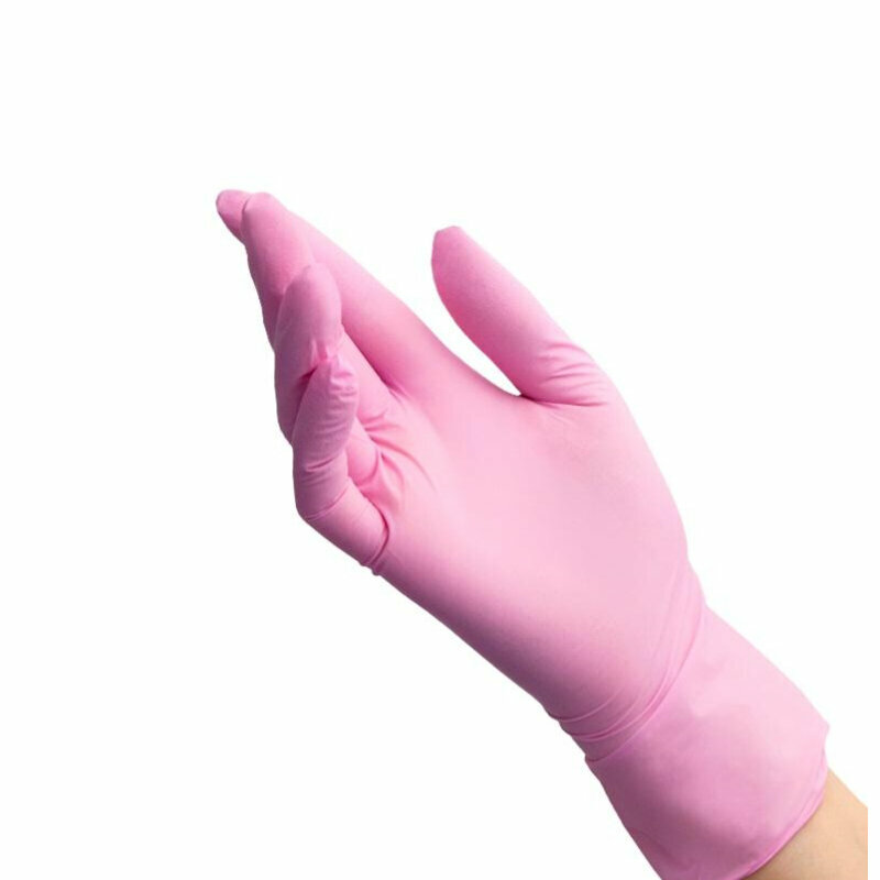 Перчатки нитрил, н/c, н/о, текстур, Benovy (S) 50п/уп, розовый, 1599271