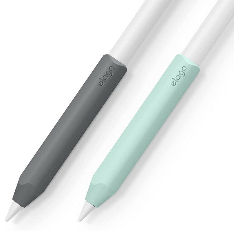 Чехол Elago Grip silicone holder для стилуса Apple Pencil 2 серый и мятный (2 )