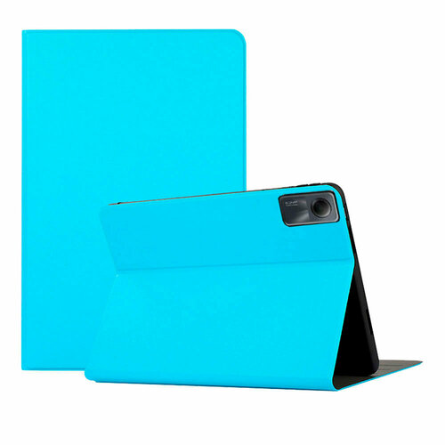 Чехол для планшета Redmi Pad SE (11 дюймов), кожаный, трансформируется в подставку (голубой)
