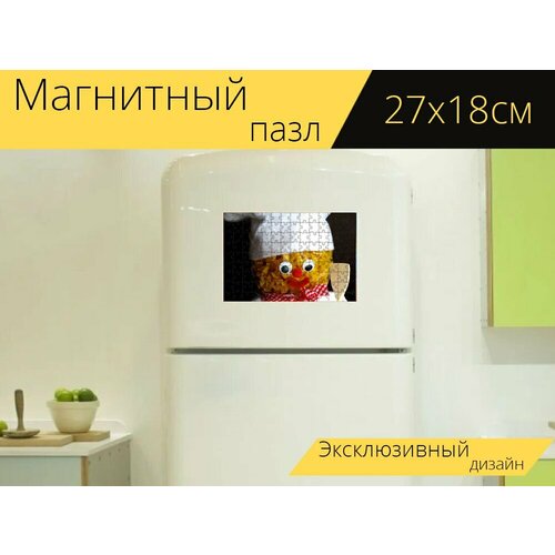 Магнитный пазл Готовить, лапша, кухня на холодильник 27 x 18 см. магнитный пазл еда готовить кухня на холодильник 27 x 18 см