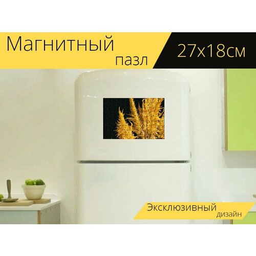 Магнитный пазл Петушиные цветы, цветы, завод на холодильник 27 x 18 см. магнитный пазл коралловые колокольчики цветы завод на холодильник 27 x 18 см