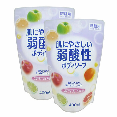 Мягкое мыло для тела ROCKET SOAP слабощелочное с фруктово-цветочным ароматом см/б 400 мл, в комплекте 2 штуки