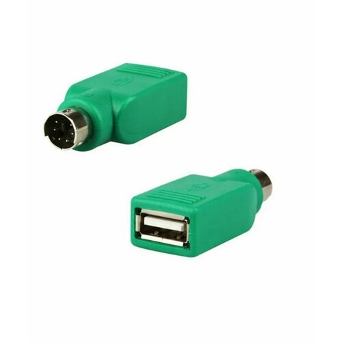 Переходник PS/2 (m) USB A(f) зеленый переходник usb 2 0 a