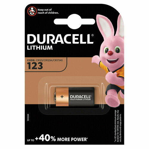 батарейки duracell lithium cr2025 литиевые комплект 2 шт блистер Батарейка DURACELL 75058646, Ultra CR123, Lithium, 3В, комплект 2 шт.