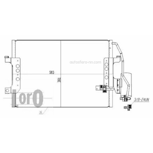 LORO 0540160005 радиатор кондиционера MERCEDES-BENZ: A-CLASS (W168) A140/A160/A160CDI/A170CDI/A190/A190 TWIN ENGINE/A210 06/00-08/04 (С осушителем)