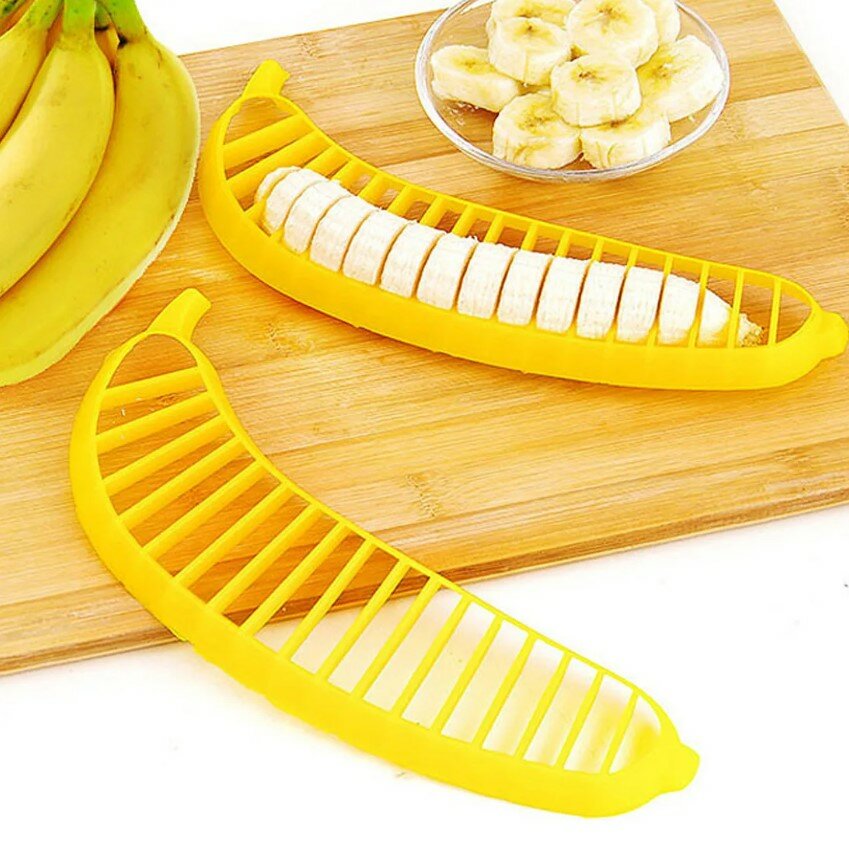 Слайсер для овощей и фруктов "Банан" (разделитель бананов, резак для фруктов), 25.5 х 7 см