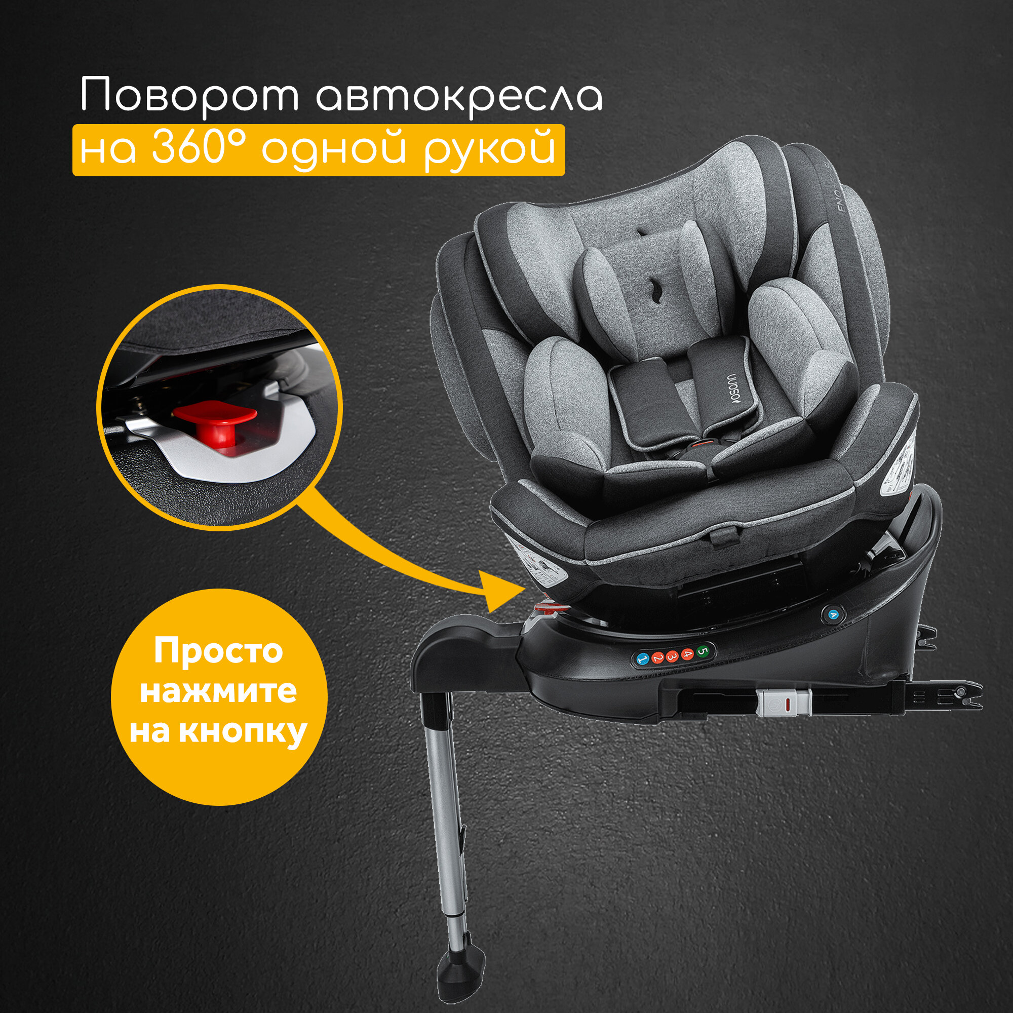 Детское автокресло Osann Eno360 SL Universe Grey