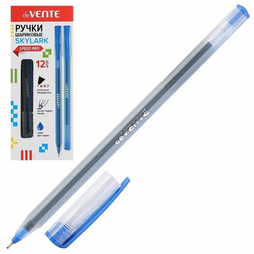 Ручка Skylark чернила синие шарик 0.7мм стержень игольчатый (12 штук) форма одноразовая для запекания синяя d 222 мм