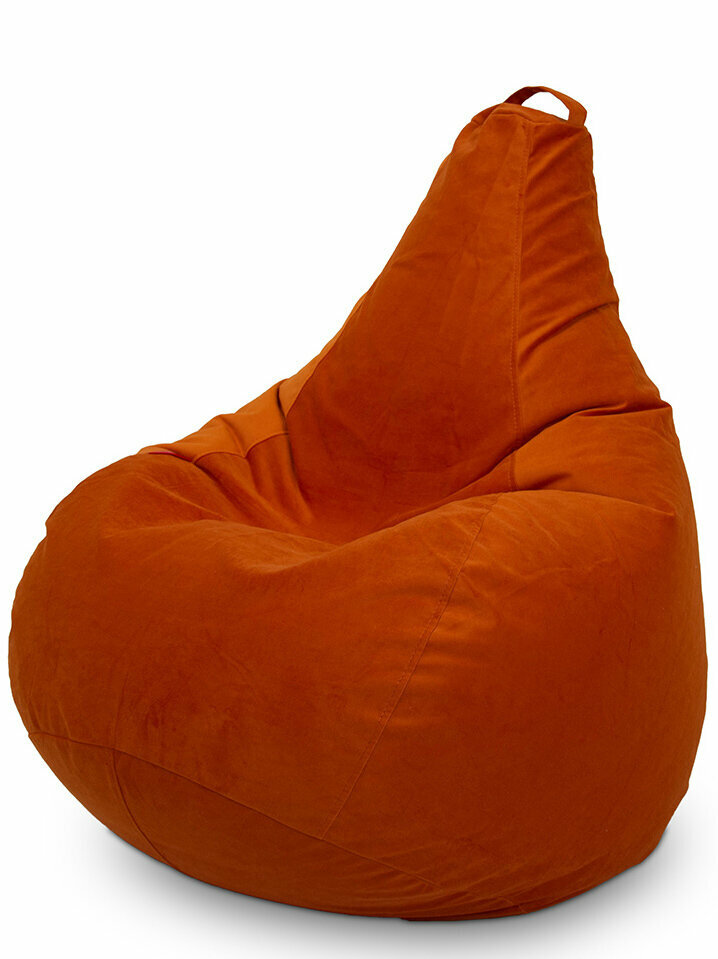 Бескаркасное кресло мешок MAX VELUTTO Amber оранжевый XXXL Puff Spb