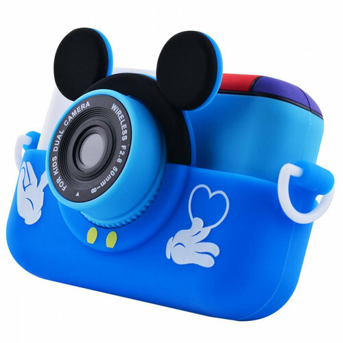 Детский фотоаппарат Mickey Mouse, Синий детский цифровой фотоаппарат children s fun camera mickey mouse с селфи камерой 28 мп