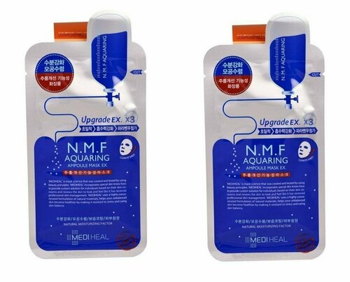 Маска для лица Mediheal, N.M.F Aquaring Ampoule Mask, тканевая, 35 мл, 2 шт