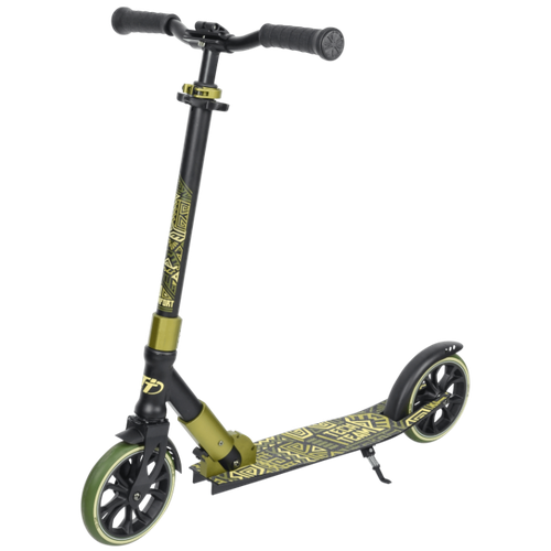 фото Самокат tech team 180r comfort 2021, цвет черный-зеленый techteam