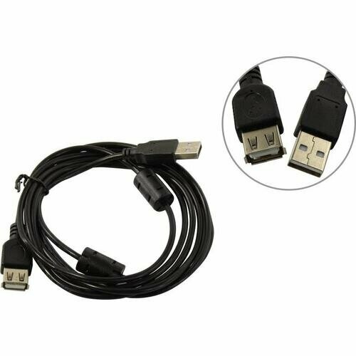 Удлинитель USB 2.0 A -> A Exegate EX-CCF-USB2-AMAF-2.0F кабель usb удлинитель мама папа m f usb 3 0 2 метра