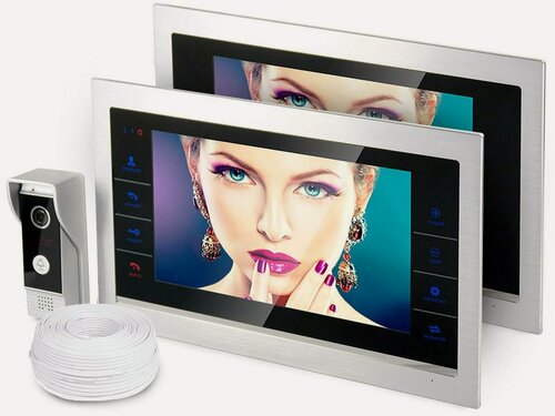Изображение товара Набор: цветной HD видеодомофон HDcom S-101AHD цветной монитор панель вызова. Запись видео на SD карту в подарочной упаковке