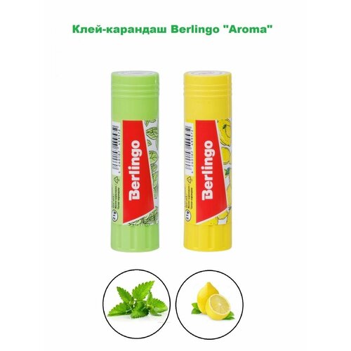 Клей-карандаш Aroma 21г ароматизированный (мята, лимон) клей карандаш berlingo aroma 21г ароматизированный мята лимон клубника роза fpp 21100