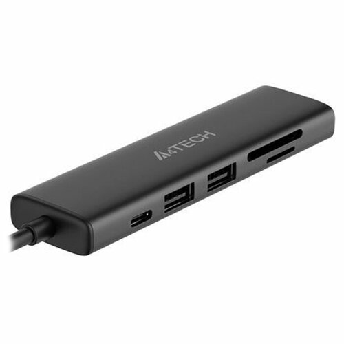 Концентратор USB-C HUB 2-port A4Tech DST-60C, серый