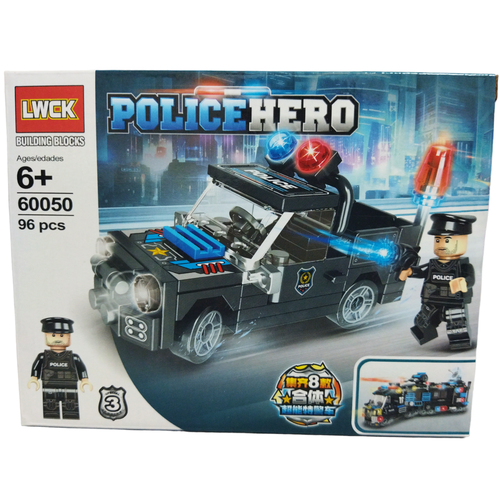 Конструктор полицейская машина серия POLICE HERO 96 деталей LWCK 60050-3 конструктор полицейская машина 6 деталей