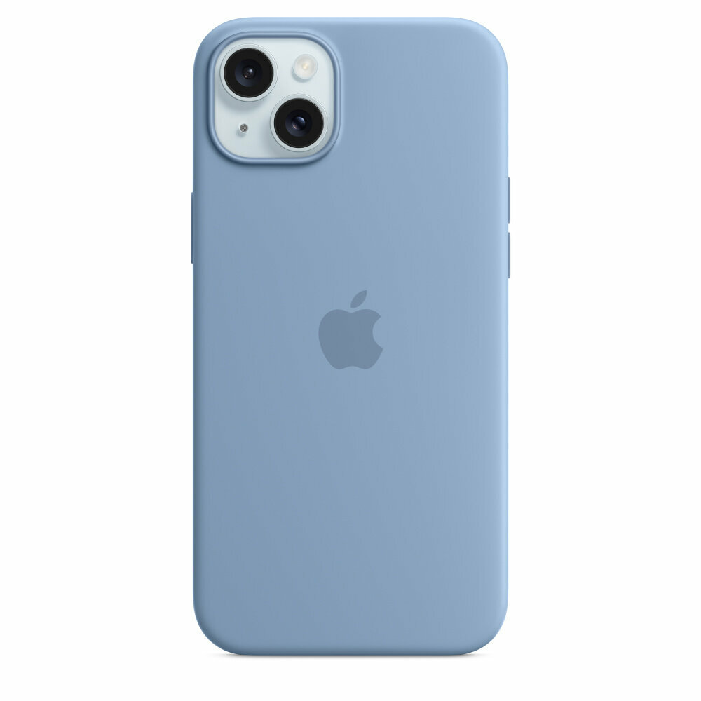 Чехол оригинальный Apple для Iphone 15 Plus Silicone Case - Winter Blue - фото №1