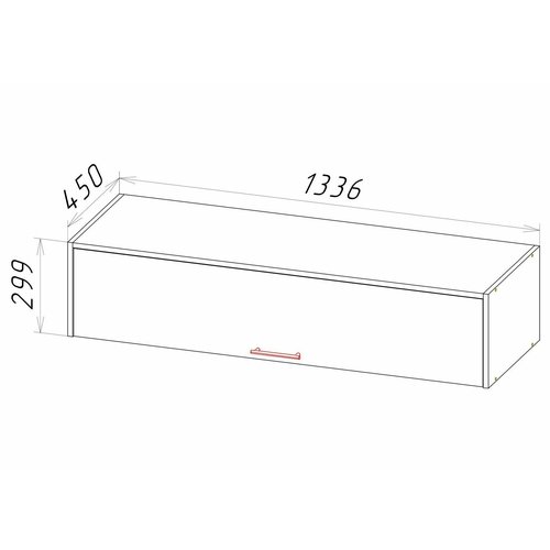 Антресоль для Киль, Фюрт Элегант 90 см, высота с Антресолью 240 см Дуб сонома