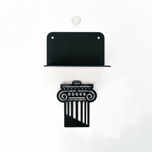 Настенная полка для книг скрытая из металла 705-048B цвет черный 630₽